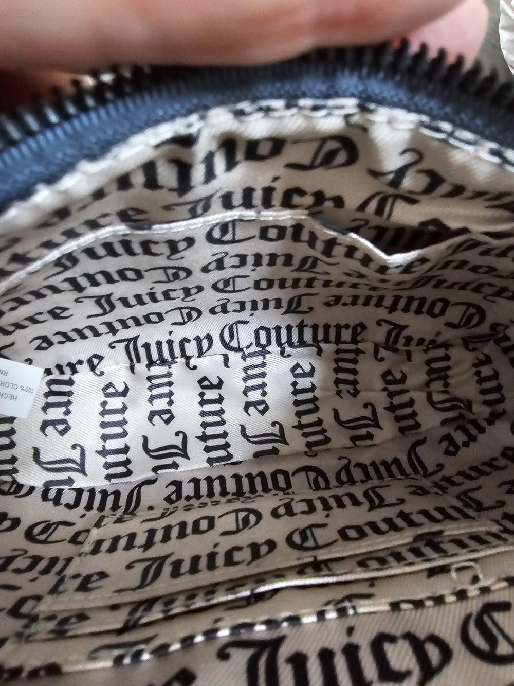 Juicy Couture Navy Logo Heart-Emblem Shoulder Bag - Picture 5 of 7